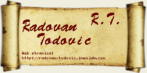 Radovan Todović vizit kartica